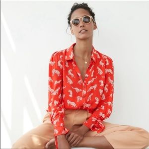 NWT Margaret Jeane Daydream Anthropologie Tiger Blouse